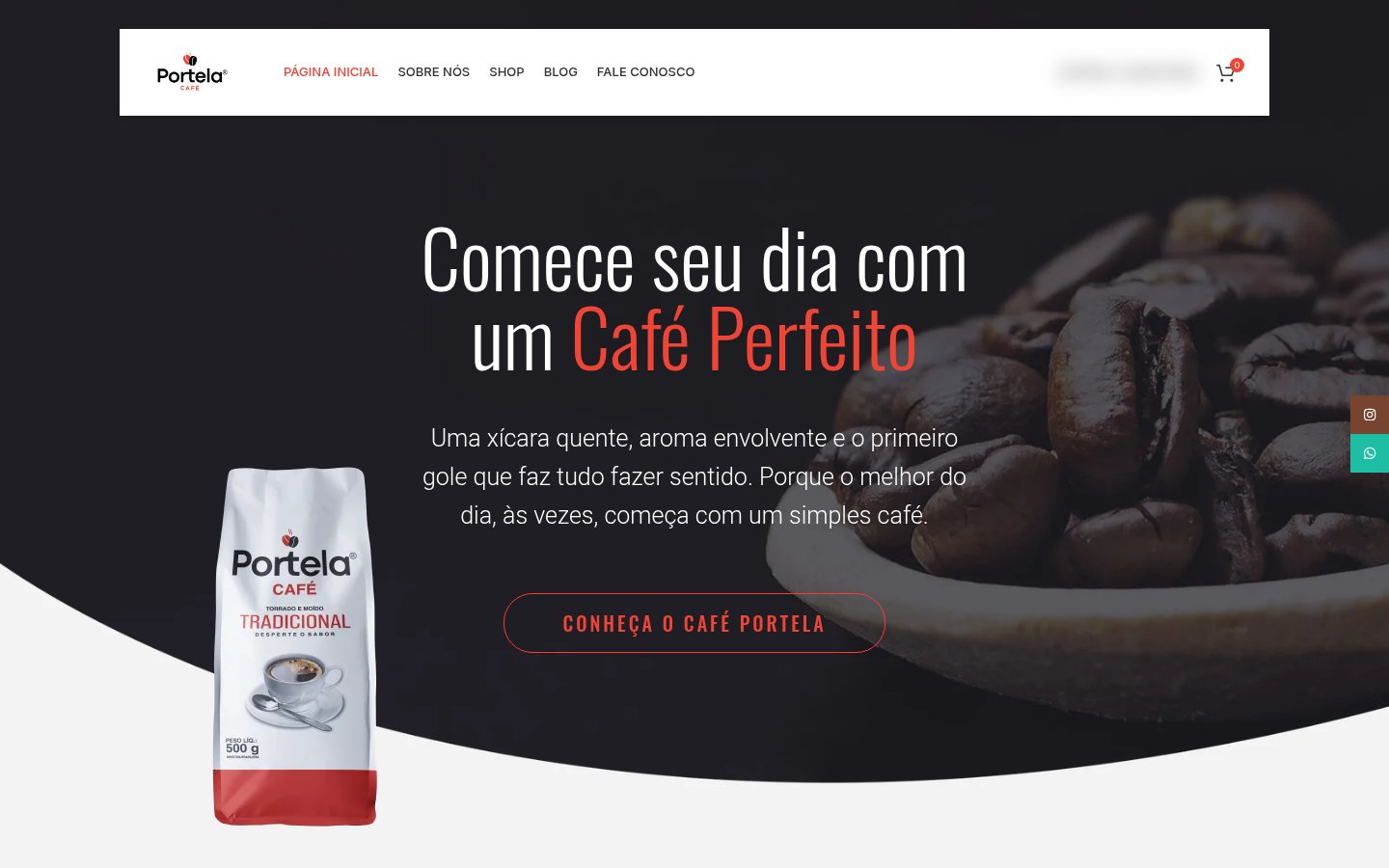Café Portela — Home desktop