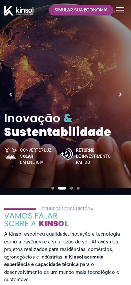 Kinsol Energias Renováveis — Home mobile