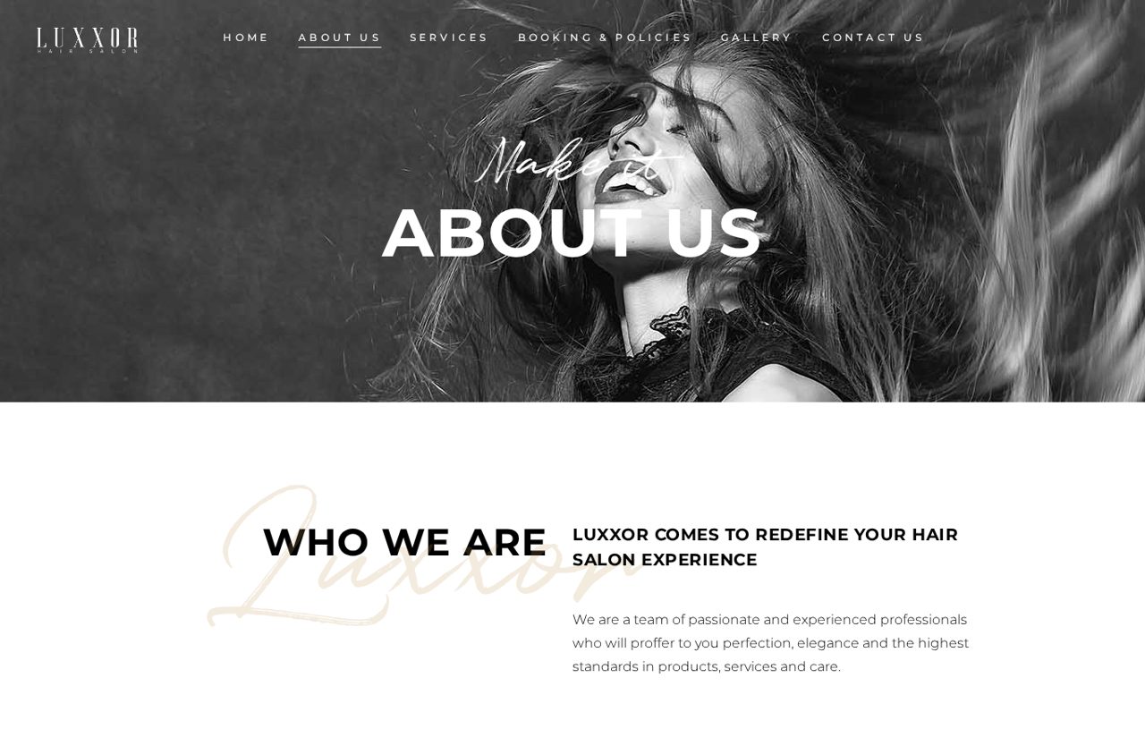 Luxxor Hair Salon — About desktop