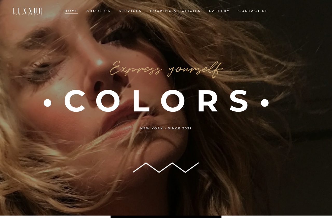 Luxxor Hair Salon — Home desktop