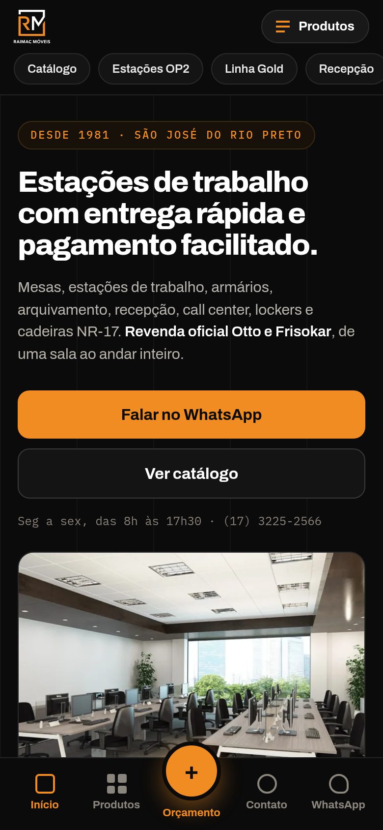 Raimac Móveis — Home mobile