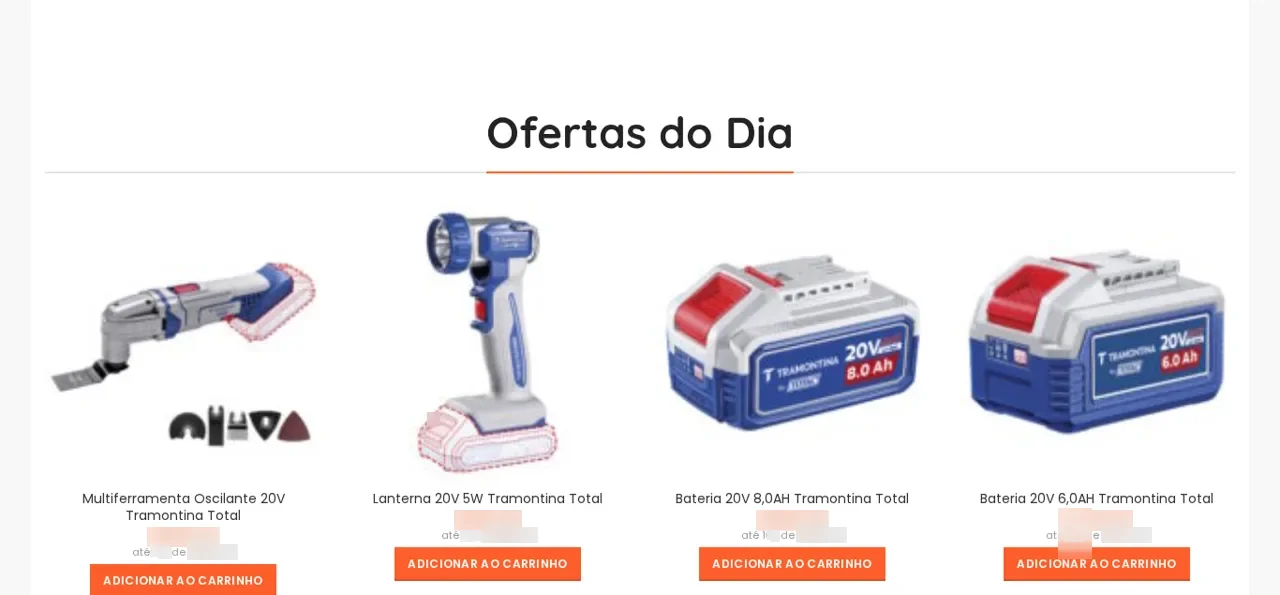 Vitrine Ofertas do Dia e categoria Máquinas Elétricas da Rei dos Parafusos