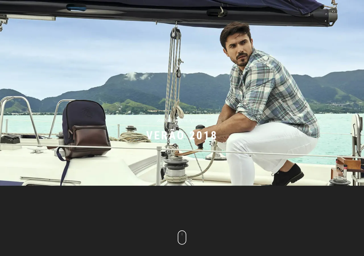 Site Raphael Steffens apresentando a coleção Verão 2018