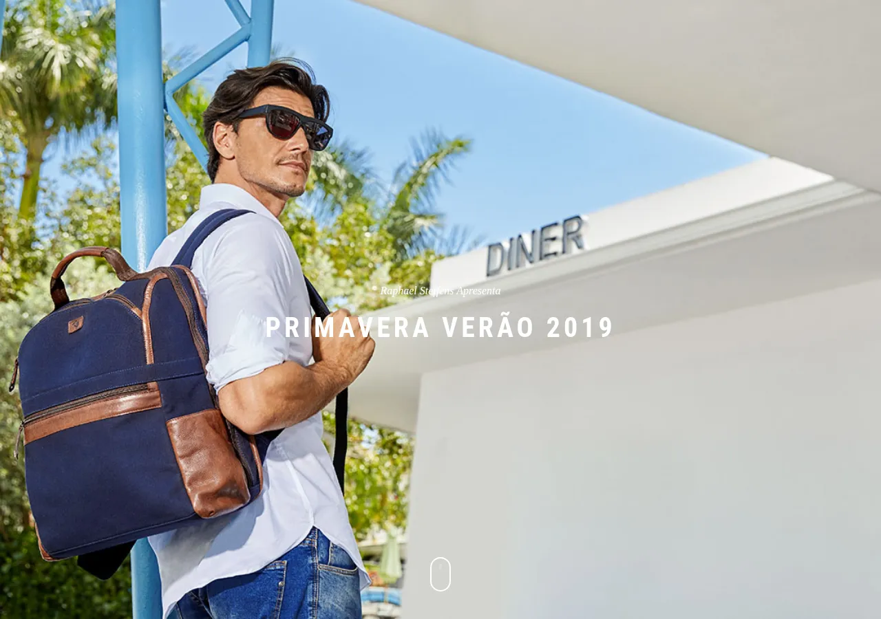 Site Raphael Steffens com a coleção Primavera Verão 2019